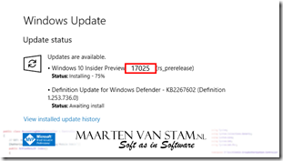 RS4 Windows 10 Insider Preview 17025.1000